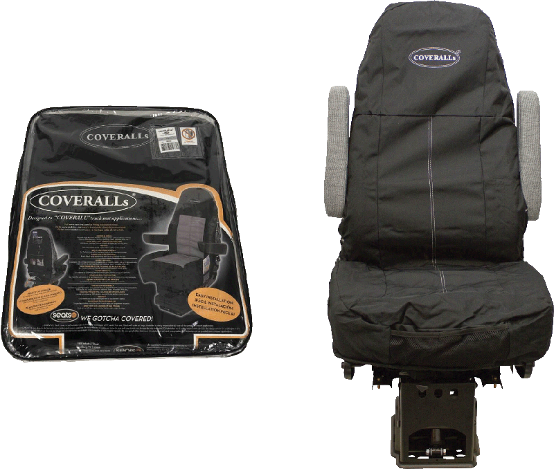 Black Seat Cover with Back Pocket